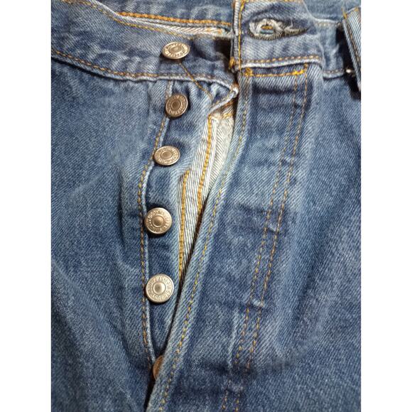 Levi's Jeans Men's 38 32 501 Button Fly Straight Leg - Picture 4 of 8